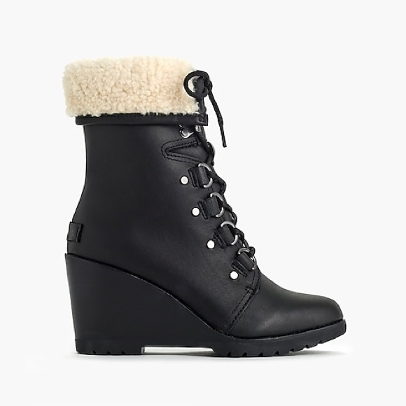 SOLDSorel After Hours lace-up faux-shearling boot - Picture 4 of 10